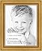ArtToFrames 8x10 inch Gold Foil on Pine Wood Picture Frame, WOM0066-81375-YGLD-8x10