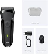 Braun Series 3 Electric Shaver 300S Grey Three Flexible Blades Rechargeable view 6