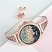 For Fossil Gen 4 Q Venture HR Women Band, TRUMiRR 18mm Female Watchband Jewelry Cuff Floral Hollow Bracelet Rose Gold Stainless Steel Strap for Fossil Gen 3 Q Venture TicWatch C2 Rose Gold Smart Watch