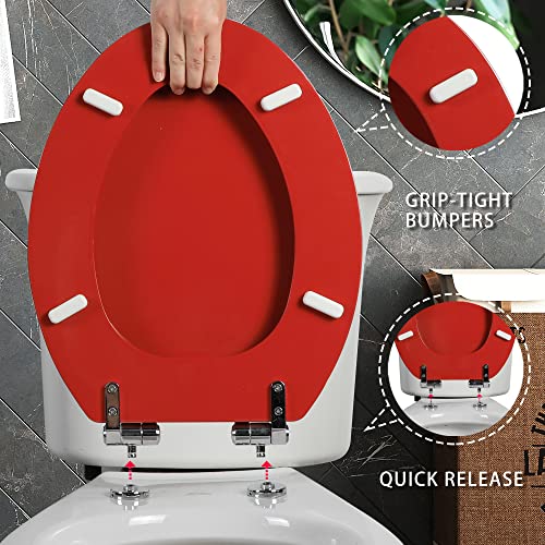 Angel Shield Toilet Seat with Zinc Alloy Hinges QuietClose Quick