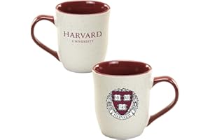 RFSJ Harvard Granite Ceramic Diner Mug - Official Logo, Colored Interior and Handle, 16oz