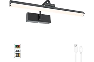 KANESIKI Picture Light Battery Operated, Cordless Painting Light with Remote, Rechargeable Art Accent Lighting, Dimmable Display Lamp for Wall Decor Portrait Dartboard Gallery Photo Shelf