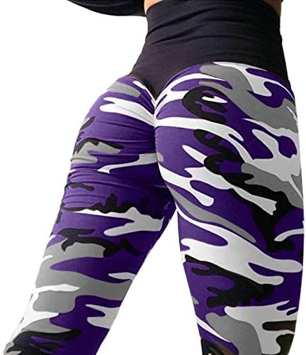 CPHMP Women's Camo Printed Ruched Butt Lifting Slimming Leggings Stretchy Skinny Yoga Pants Thights