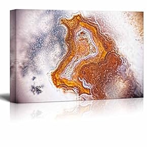 Canvas Wall Art - Abstract Agate Slice Pattern - Giclee Print Gallery Wrap Modern Home Art Ready to Hang - 12" x 18"