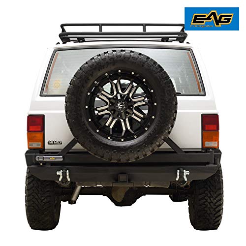 EAG Steel Rear Bumper with Tire Carrier Fit for 19842001 Cherokee XJ