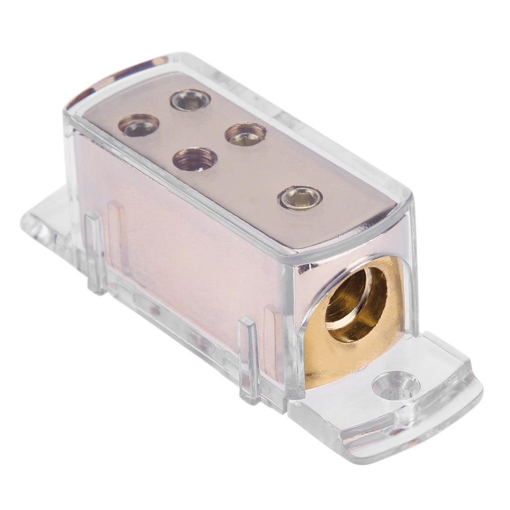 Asiproper 1 x 4AWG to 4 x 8AWG Car Audio Power/Ground Cable Splitter