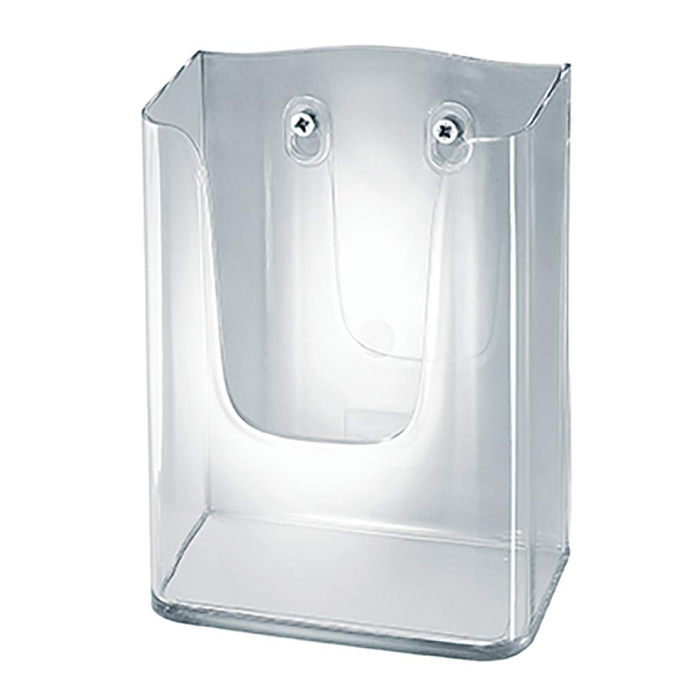 SIGEL LH117 Wall-Mounted Literature Holder, for A6 and DL, uv resistant acrylic, clear, 1 Piece