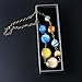 8 Planet Pendant Necklaces for Women - Solar System Double-sided Handmade Steel Chain Cross Necklace (Style3)