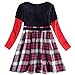 Novatx Winter Fall Fashion Layered Check Pattern Girls Dress H6081 Navy (4/5y)