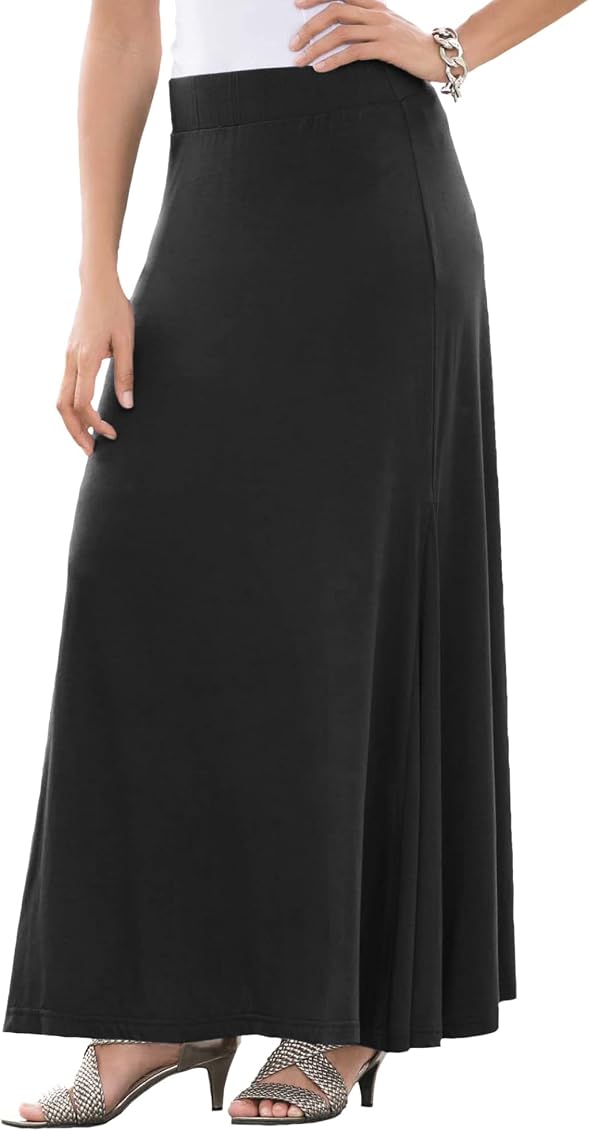 Plus Size Everyday Knit Maxi Skirt Soft 