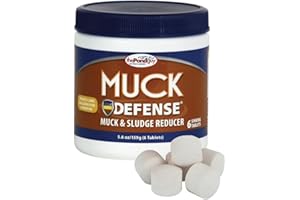 The Pond Guy Muck Defense, Natural Sludge Control Treatment, Water Garden Mud Digester & Odor Remover, Fish, Bird & Pet Safe, Easy Dosing, 6 Tablets