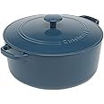 Cuisinart Chef's Classic Enameled Cast Iron Round Covered Casserole (Provencial Blue, 7- Quart)