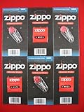 Zippo 6 Value Pack of Wicks and Flints, Sealed Blister Packs #2425_3_2406N_3