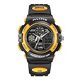 ALKSEN Kids Watch,Water Resistant Digital LED Quartz Analog Sports Watch with Alarm for Girls Boys