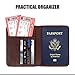 ADCOOG Passport Holder Cover Women Leather RFID Blocking Passport holder Case