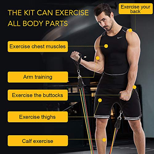 Blinngo-Resistance-Bands-Set-Portable-Exercise-Bands-Indoor-Sports-Equipment-with-5-Fitness-Tubes-2-Foam-Handles-2-Ankle-Straps-Door-Anchor-Carrying-Bag