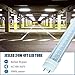 JESLED 4FT T8 LED Type B Tube Light Bulbs, 24W 5000K Daylight White, 3000LM, 4 Foot T12 LED Replacement for Flourescent Tubes, Ballast Bypass, Dual-end Power, Clear, Warehouse Shop Lights (12-Pack)