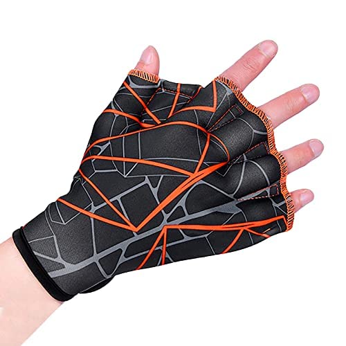 Aquatic Gloves 6 Pair Swimming Webbed Gloves Water Resistance Training Paddles Adults Adjustable Diving Hand Equipment Men Women Fitness Surfing Sports Hand Fins Swimmer Elastic Duck Web Hand Wear