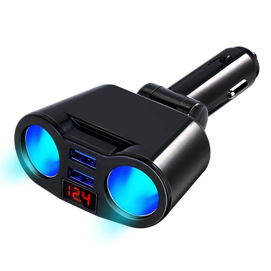 UpBeauty Car Charger Lighter Digital Display Fast Charge Dual USB Car Chargers