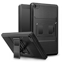 MoKo Case for All-New Amazon Fire HD 8 (2016 6th Generation) - [Heavy Duty] Full Body Rugged Cover with Built-in Screen Protector for Fire HD 8 Tablet (6th Gen, 2016 release Only), BLACK