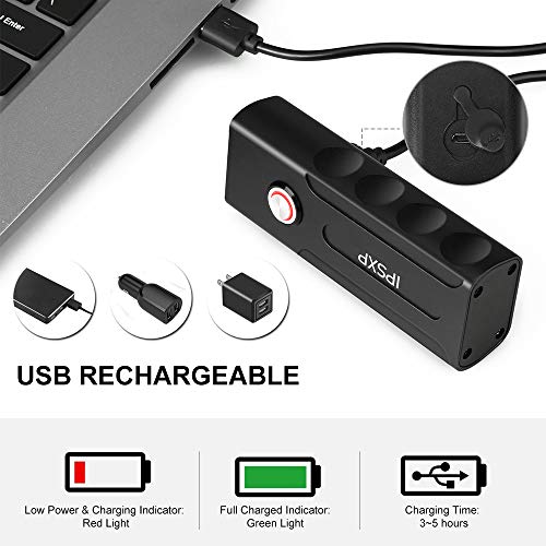IPSXP Bicycle Headlight, USB Rechargeable 1000 Lumen LED Bike Front Light High Bright 6 Hours Mountain Road Cycling Safety Commuter Flashlight with 3 Modes, IPX5 Waterproof Bike Light - Thumbnail 2