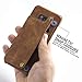 Samsung Galaxy S8 Plus Card Holder Case, Galaxy 8 Plus Wallet Case Spaysi(TM) Slim, Galaxy S8 Plus Folio Leather case 2017, Gift Box, for Galaxy S8 Plus (Brown)