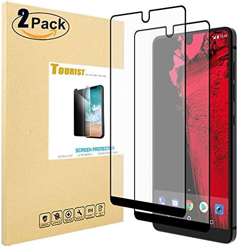 [2 Pack] Tourist For Essential Phone PH-1 Tempered Glass Screen Protector [Full Coverage] With 2.5D Arc Edges 9 Hardness HD Anti-Scratch [Lifetime Replacement Warranty]