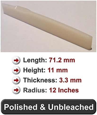 Polished Bone Saddle - Fits Many Post-2000 Gibson® Guitars. Unbleached.