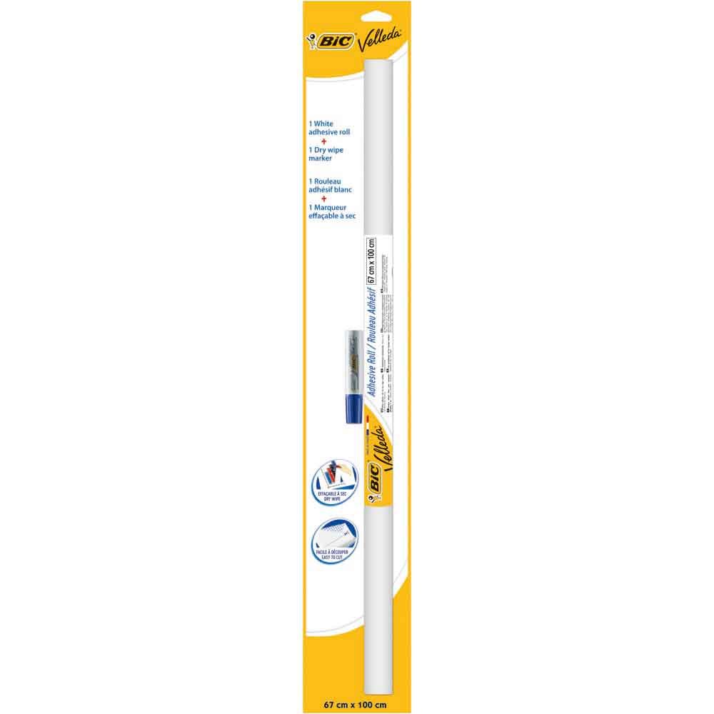 BIC Velleda 67 X 100cm Whitebaord Roll with Whiteboard Marker