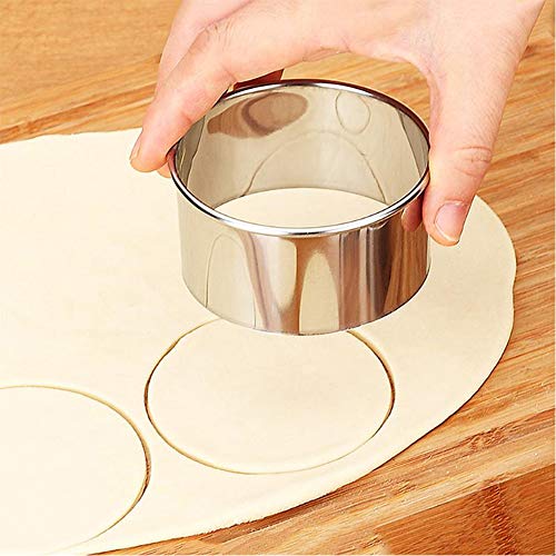 SIENON 3 Pieces Stainless Steel Dumpling Maker, 2 Dumpling Cutters-Dumpling Skin Makers, 1 Dumpling Mold-Empanada Pierogi Press Mold, Pie Ravioli Dumpling Wrappers Mold Pot Sticker Kitchen Accessories