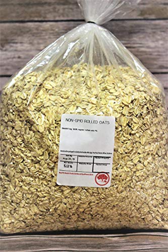 Kauffman’s Fruit Farm Old Fashioned Regular Rolled Oats, Use these oats to make cookies, breads and heart healthy granola’s or Serve as a hot breakfast meal, Reusable Bulk 5lb. Bag (Pack of 2)