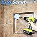 RotoScrub Long Reach Drill Brush Attachment, All Purpose for Car Tires, Toilets, Corners, Edges, Hard to Reach Areas, Heavy Duty Bristles