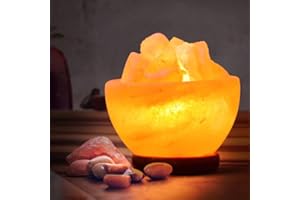 NatureBoost Himalayan Pink Salt Lamp Bowl with Chunks (BowlChunks 1)