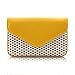 MaxGear Leather Business Card Holder Case for Men or Women Business Name Card Case Holder with Magnetic Shut Yellow, Holds 25 Business Cards