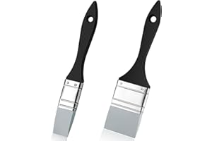 2 pcs Silicone Paint Brush, 1inch, 1.5inch, Flat Silicone Paint Brush Flexible Painting Tools