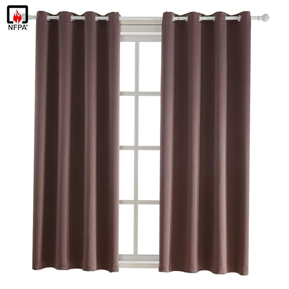 BEGOODTEX Flame Retardant Curtains Fire Resistant Curtain Room Darkening Drape with