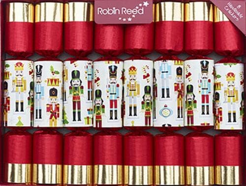 Baga Goodies 10 Pcs Christmas New Year 8.5" Party Themed Crackers Red Nutcracker Gift Traditional