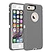 Co-Goldguard Case for iPhone 7 Heavy Duty for iPhone 8 Case Durable 3 in 1 Hard Cover Dust-Proof Shockproof Drop-Proof Scratch-Resistant Shell (Gray White)