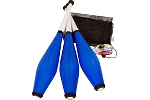 Higgins Brothers Flow Juggling Club Set. Set of Three Juggling Clubs. Also Includes a mesh Carry Bag and Exclusive Online Ins