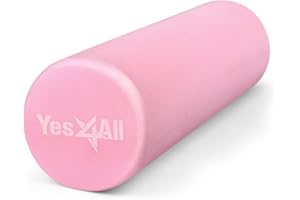 Yes4All Foam Roller - EVA Medium Firmness, Back Roller for Stretching, Yoga & Balance Training, Ideal for Experienced Users (