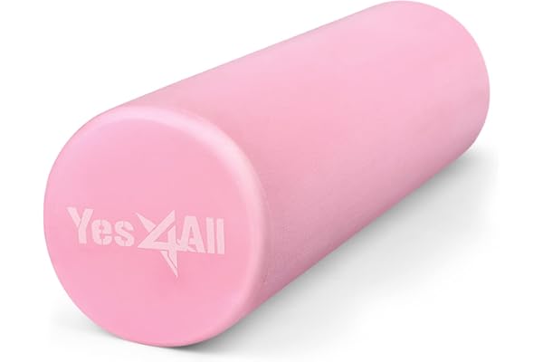 Yes4All Foam Roller - EVA Medium Firmness, Back Roller for Stretching, Yoga & Balance Training, Ideal for Experienced Users (