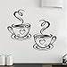 dds5391 Home Kitchen Restaurant Cafe Tea Wall Sticker Coffee Cups Sticker Wall Decor