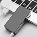 4Boss Premium USB Rechargeable Electronic Lighter Windproof, flameless, no Gas and Fluid Required, Energy-Saving Side Button Double arc Lighter. (Metallic Black)