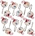 New England Patriots Set 12 Bathroom Shower Curtain Hooks