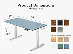 FEZIBO Electric Standing Desk, 55 x 24 Inches