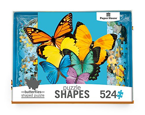 Paper House Productions PUZ-0053E Shaped Puzzle, Butterfly Cluster