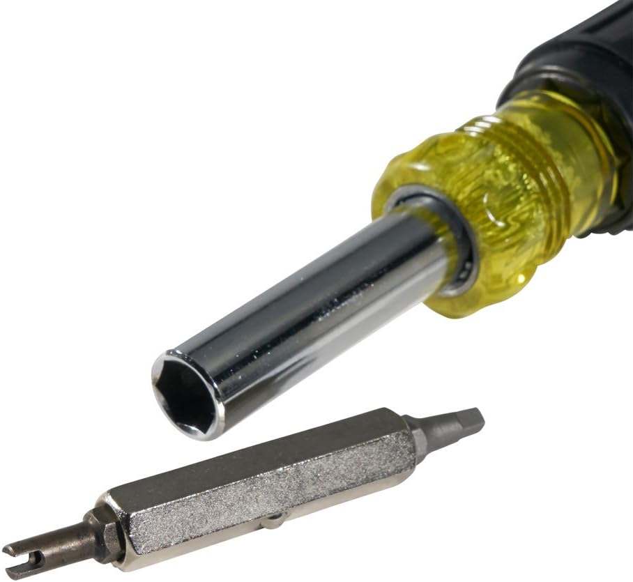 Klein Tools 32527 Schrader 11-in-1 Screwdriver/Nut Driver, Black - Hvac Tools - 