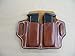 Azula Leather 2 Slot Molded Pancake Belt Mag Pouch for Walther PPQ M1/M2 9mm / .40 TAN