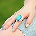 Mojo Handmade Antique Sterling Silver Plating Oval Stone Color Change Mood Ring MJ-RS022 (7)