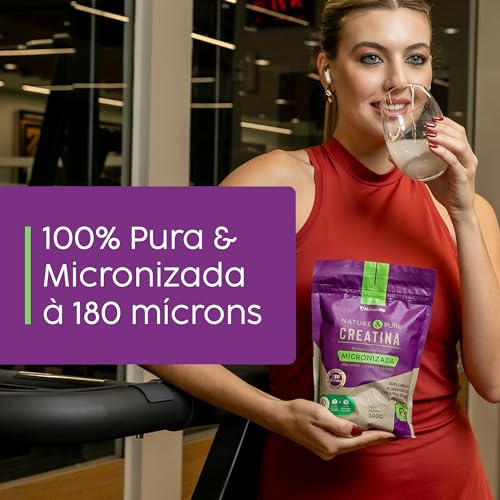 Creatina Pura 500g Monohidratada Micronizada à 180 mícrons. 101% de Pureza em Laudo. Livre de Metais Pesados